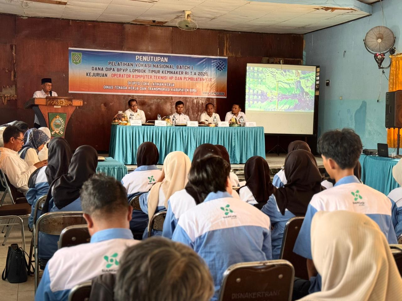 Disnakertrans Kabupaten Bima Tutup Pelatihan Berbasis Kompetensi Batch 1, Cetak Tenaga Kerja Unggul